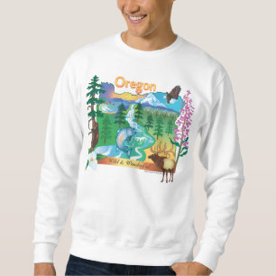 Suéter Cenário de Oregon e camisola dos animais selvagen