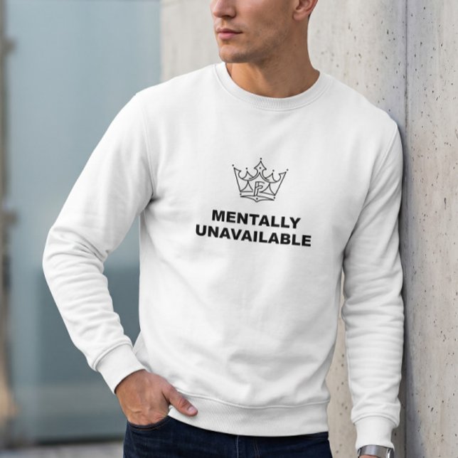 Suéter Crewneck Mentalmente Indisponível Branco (Criador carregado)