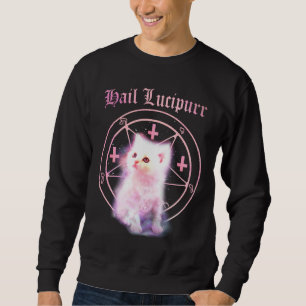 Suéter Cruzes & camisola de cabeça para baixo do gatinho