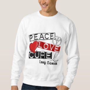 Suéter CURA 1 do AMOR da PAZ do câncer pulmonar