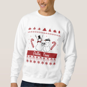 Suéter Dallas Texas Tacky Xmas Sweatshirt Snowman Robbery