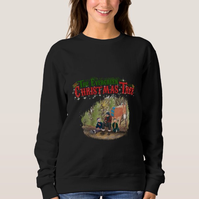 Suéter de árvore de Natal sempre verde (Frente)