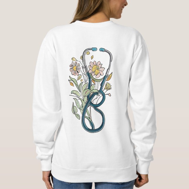 Suéter de estetoscópio floral (Verso)
