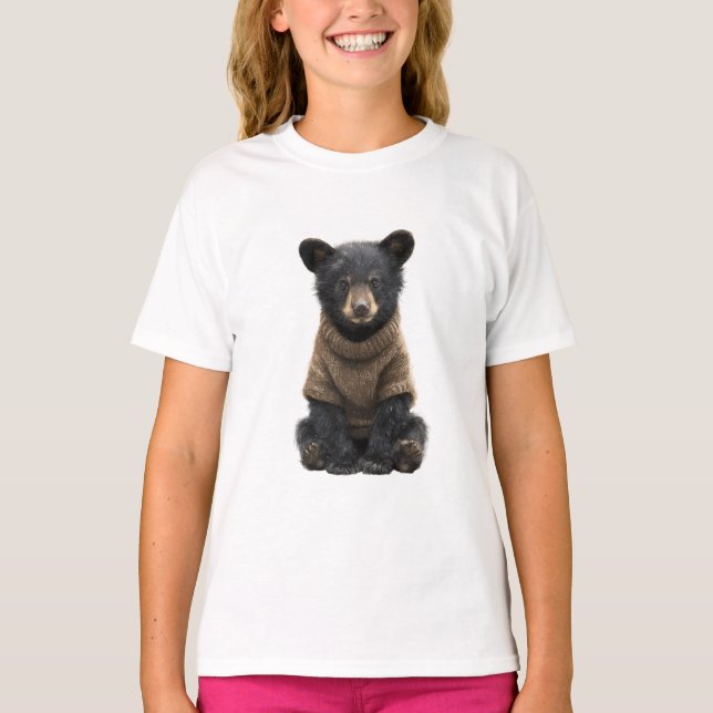 Suéter de filhote de urso sentado crianças (Frente)