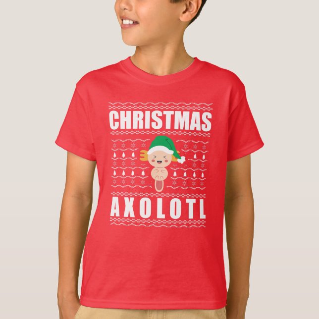 Suéter de Natal Axolotl Ugly Xmas (Frente)