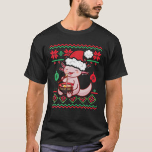 Suéter de Natal Feio, Anime Kawaii, Comendo Axolot