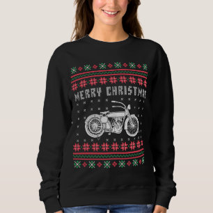 Suéter De Natal Feio Da Motocicleta Vintage