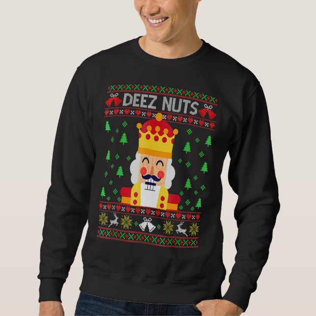 Suéter de Natal Feio Deez Loucos Noz Engraçado (Frente)