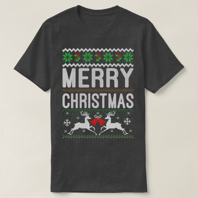 Suéter de natal feio e feliz (Frente do Design)