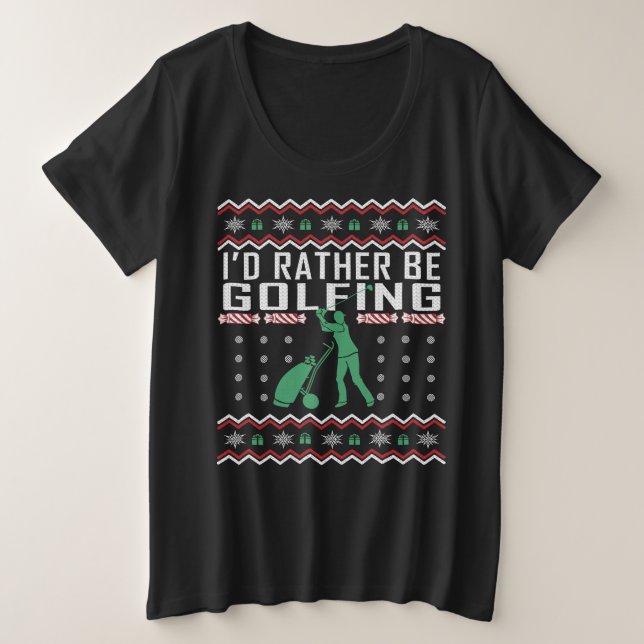 Suéter De Natal Feio, Eu Preferencialmente De Golf (Frente do Design)