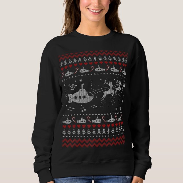 Suéter de Natal Feio Submarino (Frente)