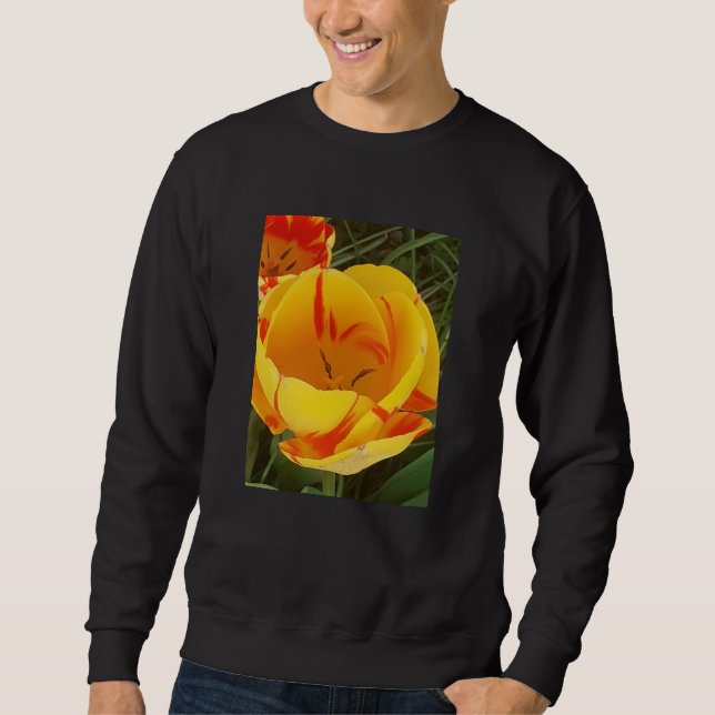 Suéter de Tulipas Amarelas da Primavera (Frente)