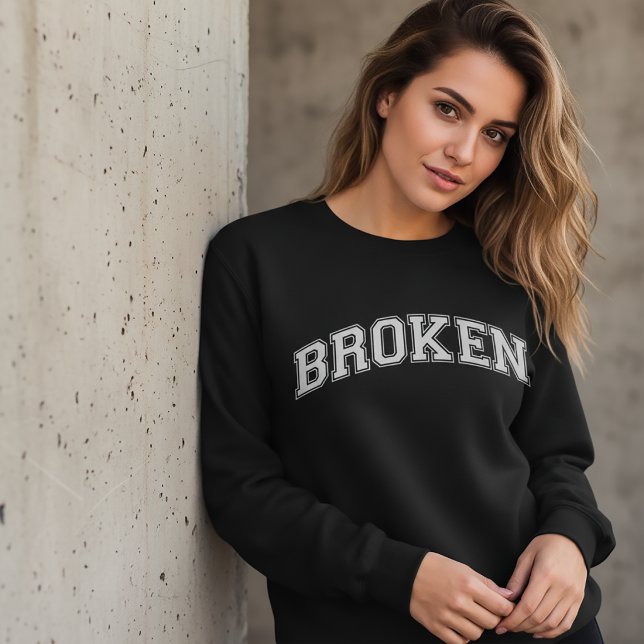 Suéter de Universidade BROKEN América Faculdade (Criador carregado)