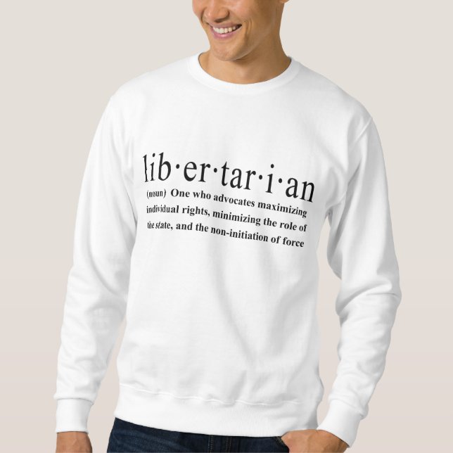 Suéter Definição do libertário (Frente)