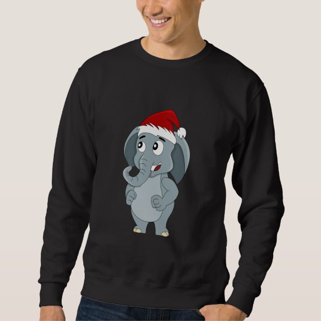 Suéter elefante de natal desenho animado (Frente)