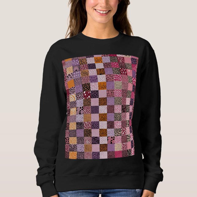 Suéter Estético de Patchwork (Frente)