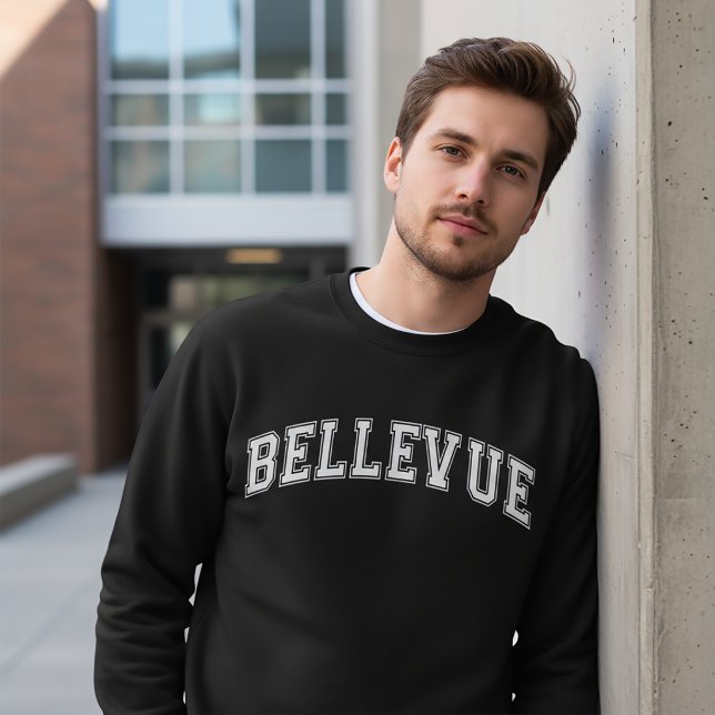 Suéter estilo universidade BELLEVUE América Faculd (Criador carregado)
