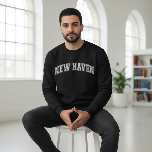 Suéter Estilo Universidade NEW HAVEN (Criador carregado)