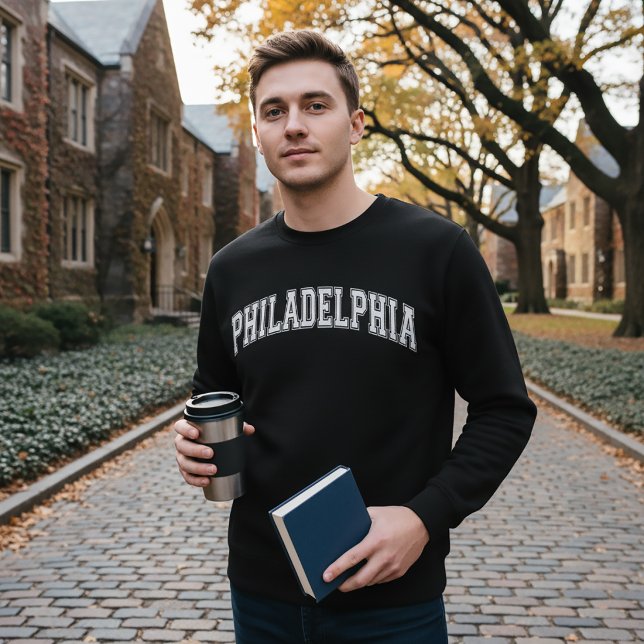 Suéter Estilo Universitário da FILADÉLFIA (Criador carregado)