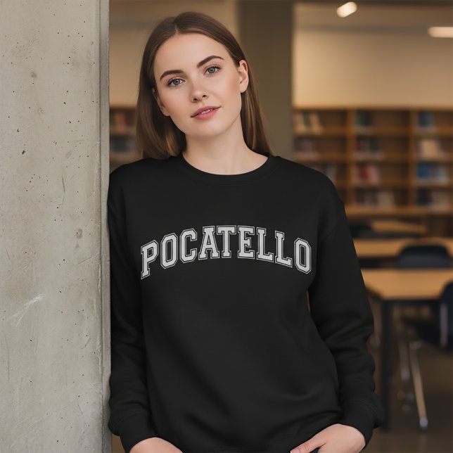 Suéter estilo universitário de POCATELLO América F (Criador carregado)