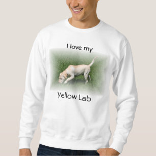 Suéter Eu amo meu laboratório amarelo