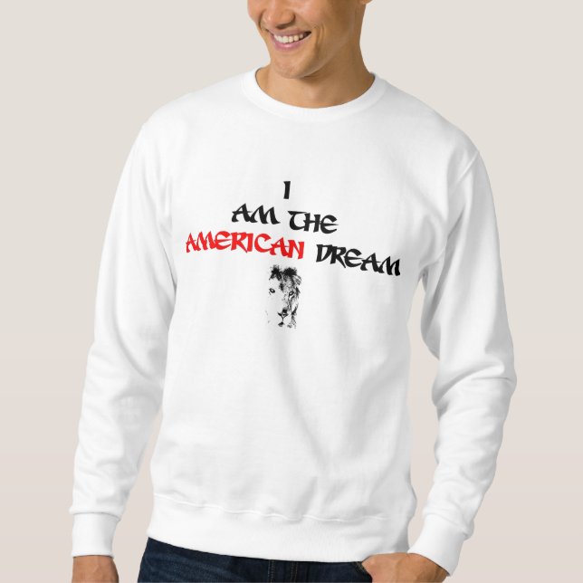 Suéter Eu sou a camisola do sonho americano (Frente)