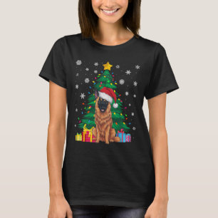 Suéter Feio Árvore Xmas Luzes Cão Malinois Belga