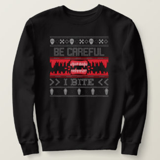 Suéter Feio de Halloween Dracula Bite Sweater