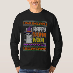 Suéter Feio de Halloween Estilo Llama Feliz Llama