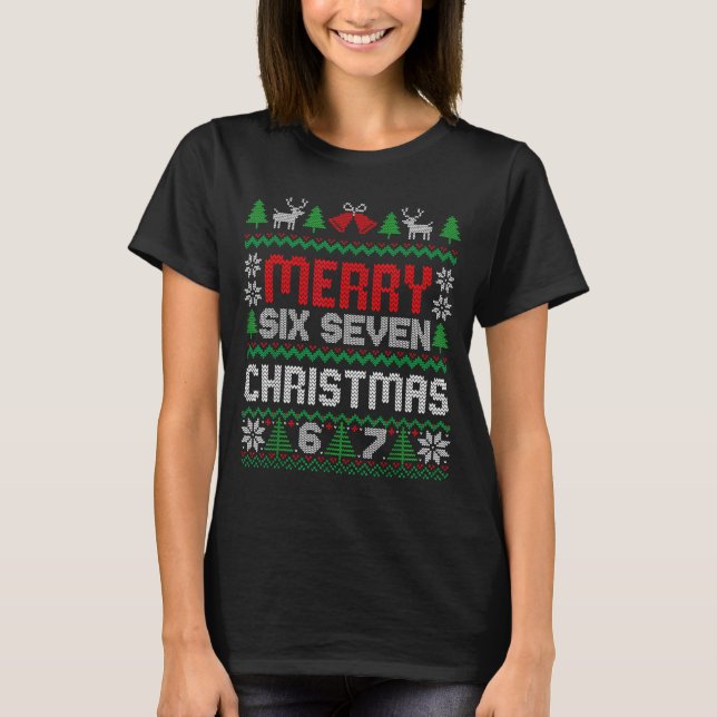 Suéter Feio de Natal 67 Seis Sete 6 7 Meme Engraça (Frente)
