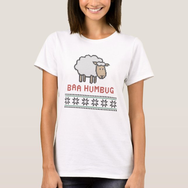 Suéter Feio de Natal Baa Humbug (Frente)