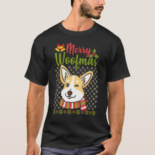 Suéter Feio de Natal Corgi Alegre Woofmas Piada de