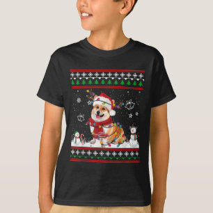 Suéter Feio de Natal Corgi Fofinho Amante de Cacho