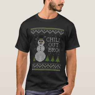 Suéter Feio Frio Mano Legal Snowman Long Sleev
