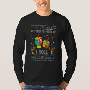 Suéter Feio Hanukkah Como Eu Rolo Dreidel Natal