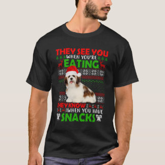 Suéter Feio Shih Tzu Eles Vêm Você Comendo Christm