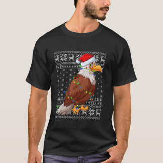 Suéter Feio Xmas Luzes Santa Hat Eagle Bird Chri
