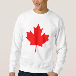 Suéter Fundo Editável Vermelho Canadá Mapeia Leaf Souve