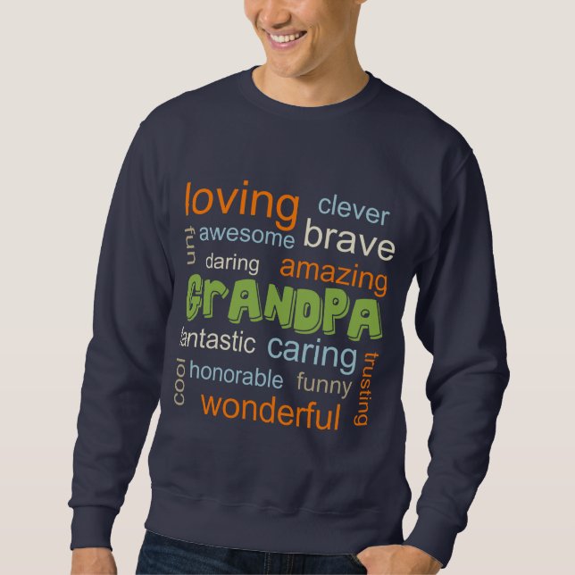 Suéter GRANDPA inspirou o WORD Cloud Tee (Frente)
