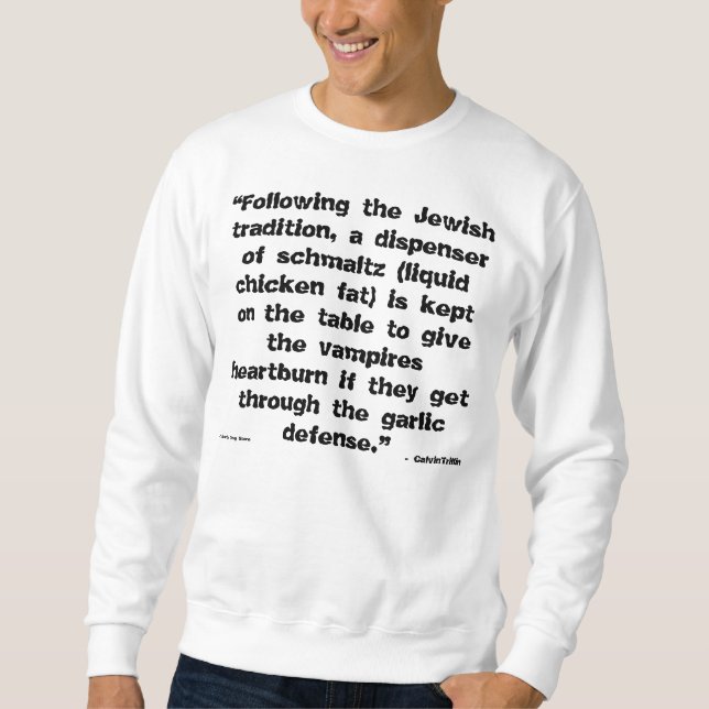 SUÉTER HUMOR JUDAICO - ENGRAÇADO - COMÉDIA DA CAMISOLA - (Frente)