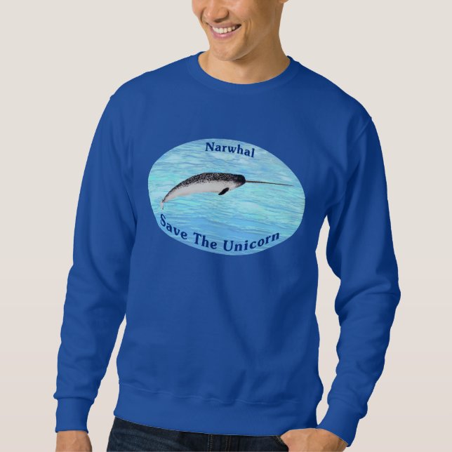 Suéter Narwhal - Salvar o Unicórnio (Frente)