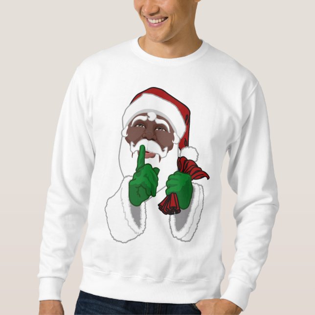 Suéter Noel Clause Sweatshirt Black Papais noeis Sweirts (Frente)