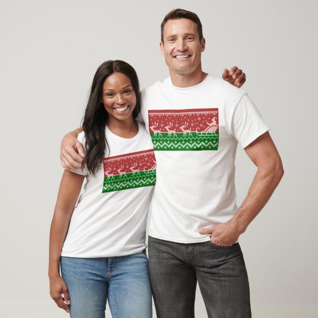 Suéter nojento, trenó e renas do Papai Noel (Unissex)