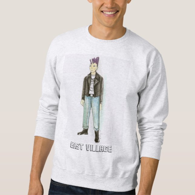 Suéter NYC Mohawk Punk Rock Sweet da Aldeia Oriental (Frente)