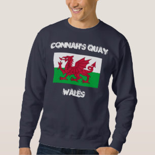 Suéter O cais de Connah, Wales com bandeira de Galês
