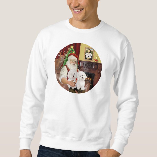 Suéter Papais noeis Bichon Frise (Frente)