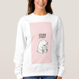 Suéter para mulheres urso de estudo suéter femin