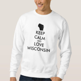 Suéter Personalizável MANTENHA A CALMA e AME WISCONSIN