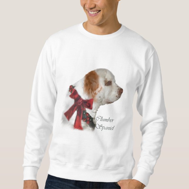 Suéter Presentes de Natal Clumber Spaniel (Frente)