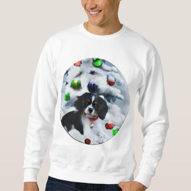 Suéter Presentes de Natal do Cavalier King Charles Spanie (Frente)